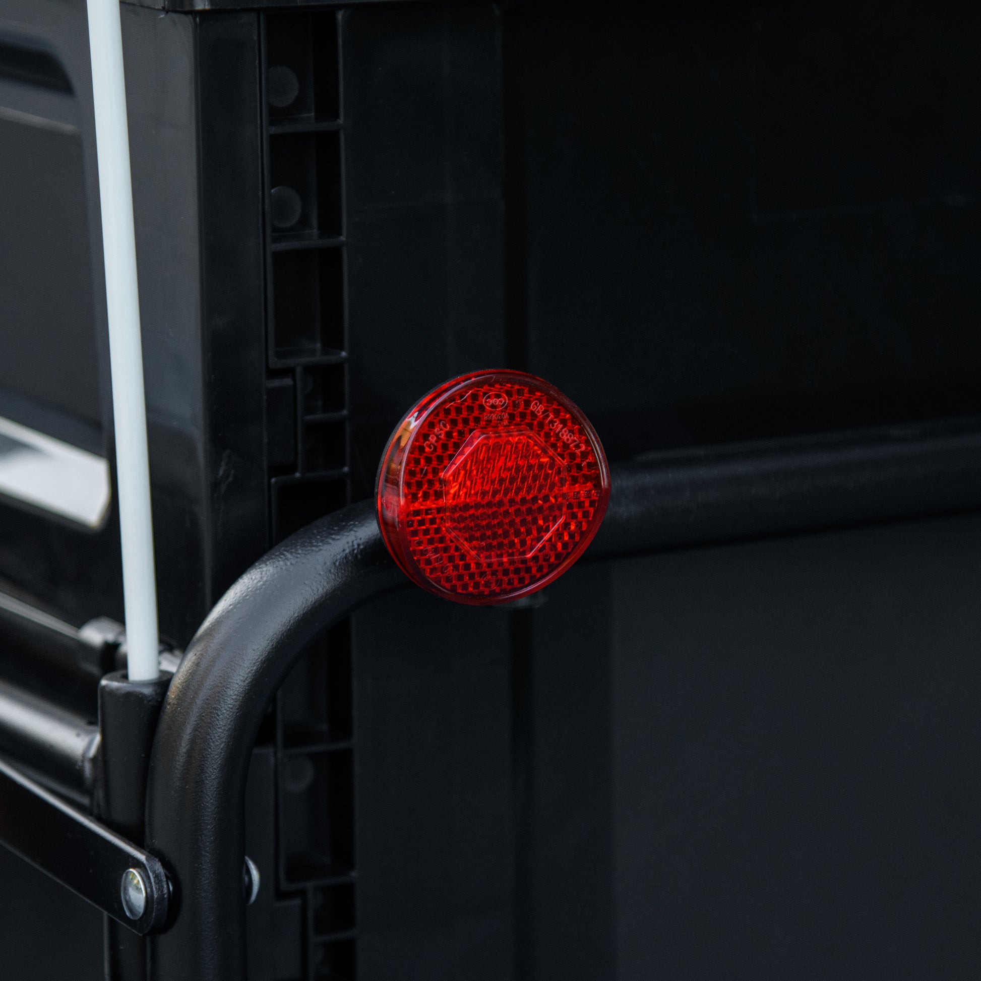 Aosom Bike Cargo Trailer, Bicycle Trailer Wagon Cart With Removable Storage Box, Quick Release 16" Wheels And Safe Reflectors, Galvanized Bottom Black Steel