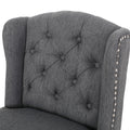 Vienna Contemporary Fabric Tufted Wingback 27 Inch charcoal-fabric