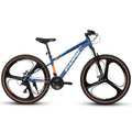 A27302M Ecarpat Mountain Bike 27.5 Inch Wheels, 21 Speed Road Bicycle With Dual Disc Brakes For Men And Women, Aluminum Frame Bicycles, Adult Faster Racing Bike Blue,Orange Aluminium