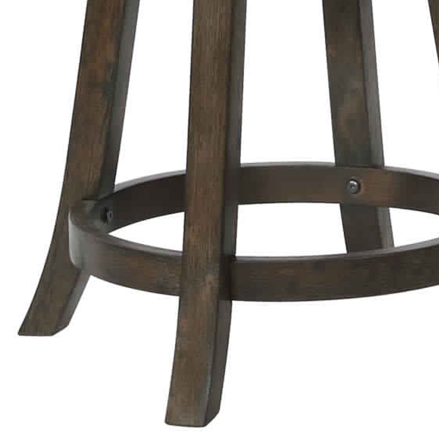 Curved Back Swivel Pub Stool Withseat,Set Of 2, Gray And Brown Gray Solid Wood