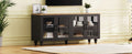 Farmhouse Tv Stand With Tempered Glass Doors For Tvs Up To 70