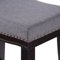 Saddle Stool Charcoal Fabric