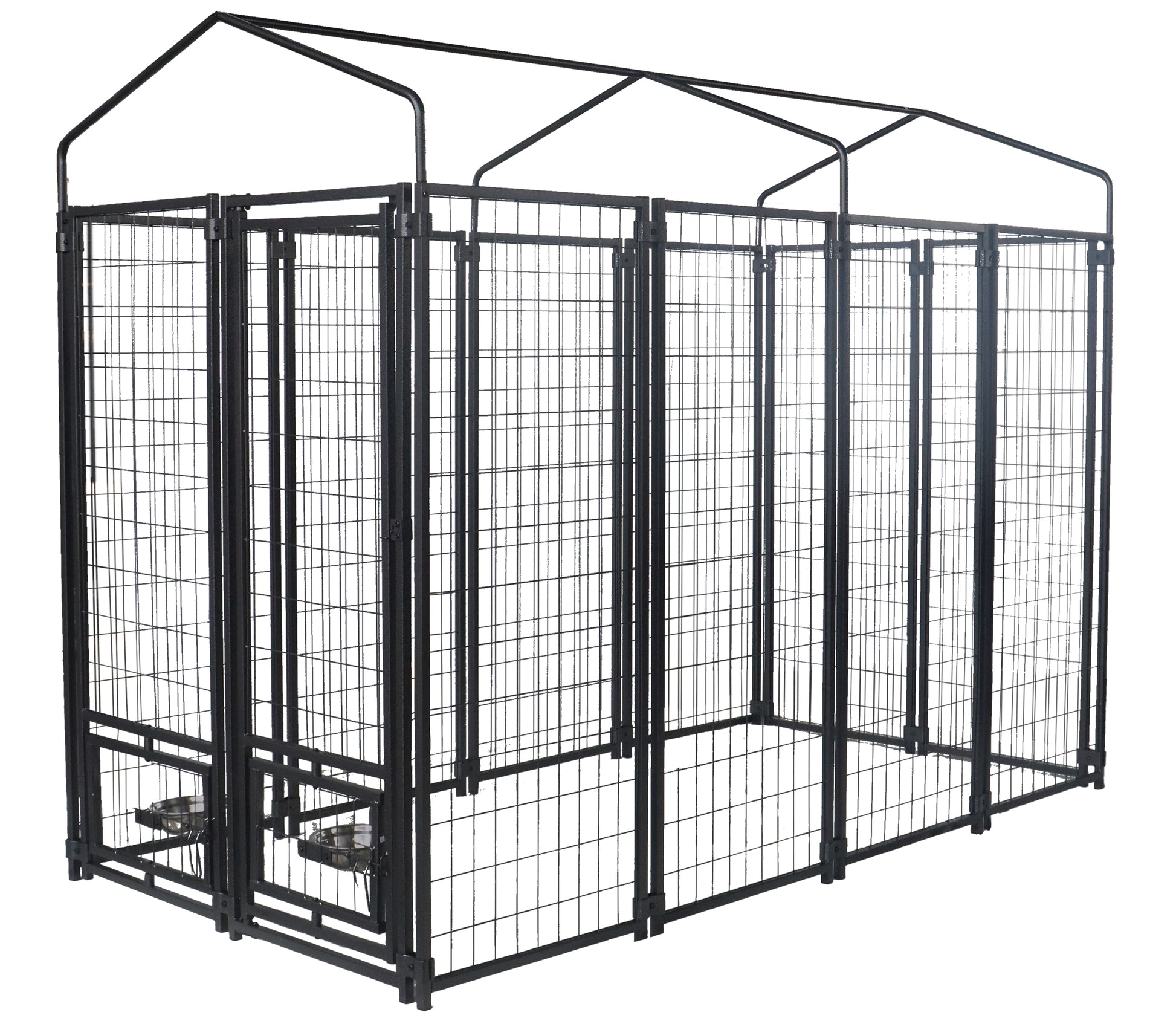 Outdoor Dog Kennel, 8' X 6' X 4' With Waterproof Heavy Duty Metal Dog