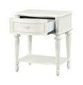 Dorothy Nightstand W 1 Drawer, Ivory Finish Bd02267 Ivory Wood