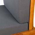 Gray Broadway Ian Chaise Lounge Cushion Triple Folds Gray Waterproof Fabric