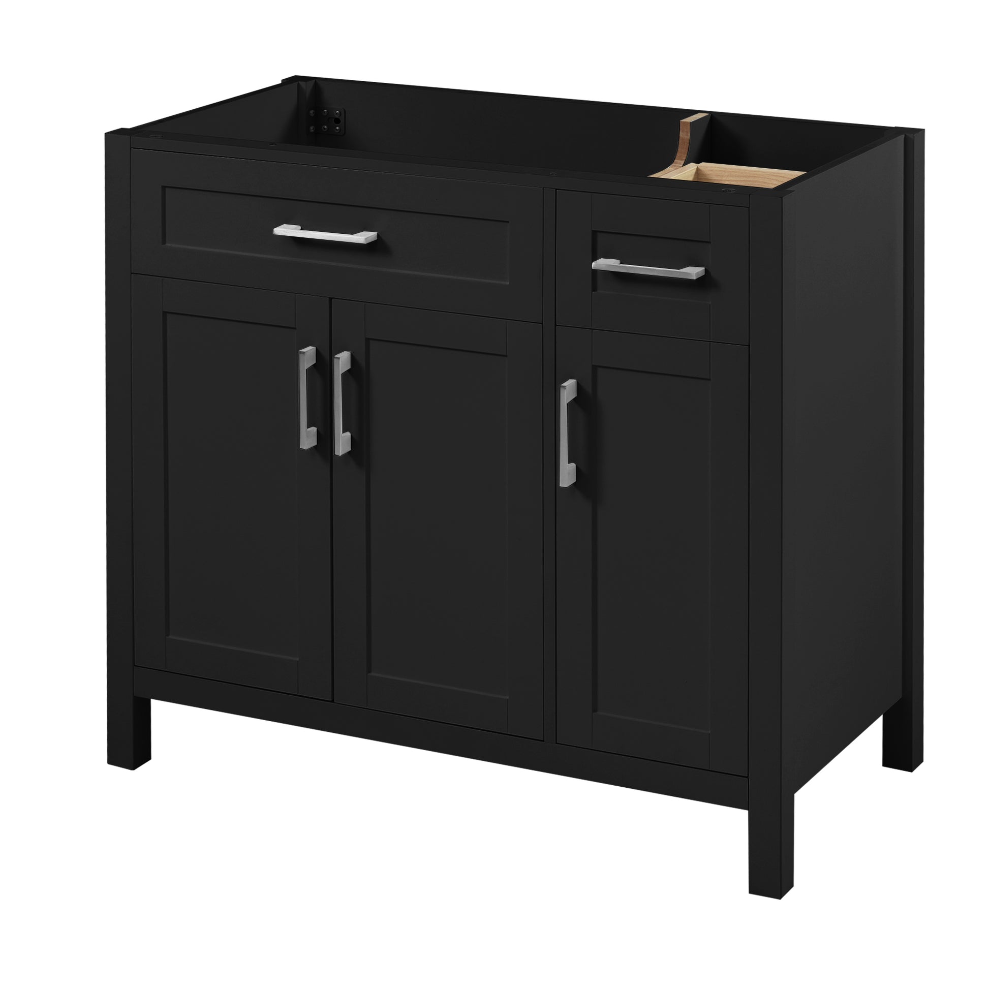 Cabinet Only 36" Black Bathroom Vanity Sink Not Included Black Bathroom Solid Wood Mdf