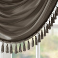 Faux Silk Waterfall Embellished Valance Pewter 38X46
