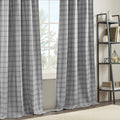 Plaid Rod Pocket And Back Tab Curtain Panel With Fleece Lining Only 1 Pc Panel Multicolor Polyester