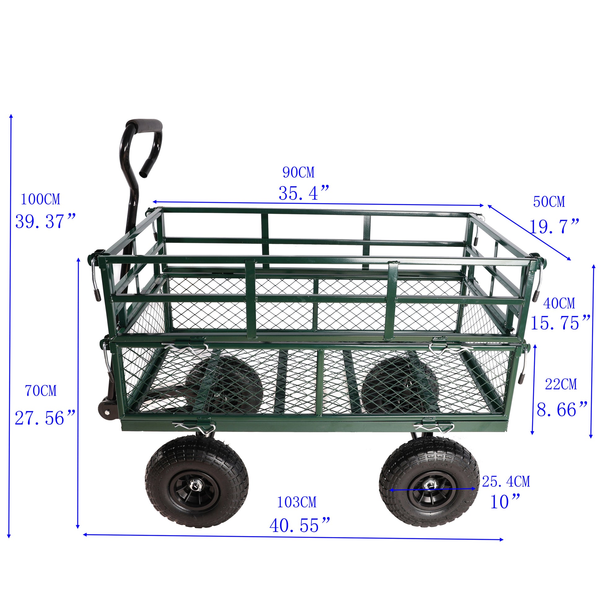 Wagon Cart Garden Cart Trucks Make It Easier To Transport Firewood Green Garden & Outdoor Metal