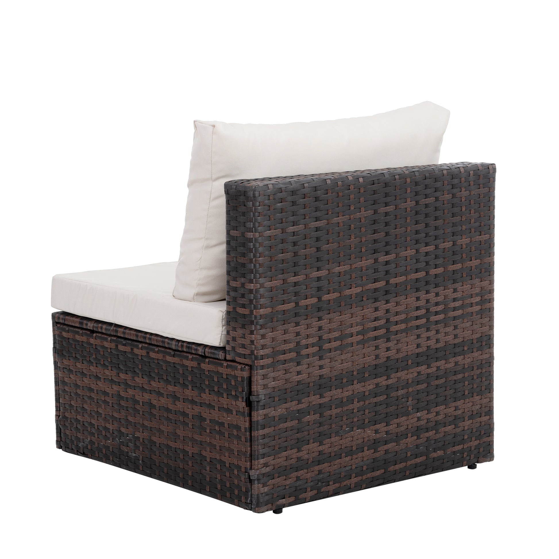 Patio Furniture, Outdoor Furniture, Seasonal Pe Wicker Furniture, 5 Set Wicker Furniture With Tempered Glass Coffee Table Brown Seats 4 Pe Rattan Iron Waterproof Fabric