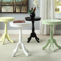 Light Yellow Side Table With Turned Pedestal Light Yellow Primary Living Space Traditional Round Wood Pedestal