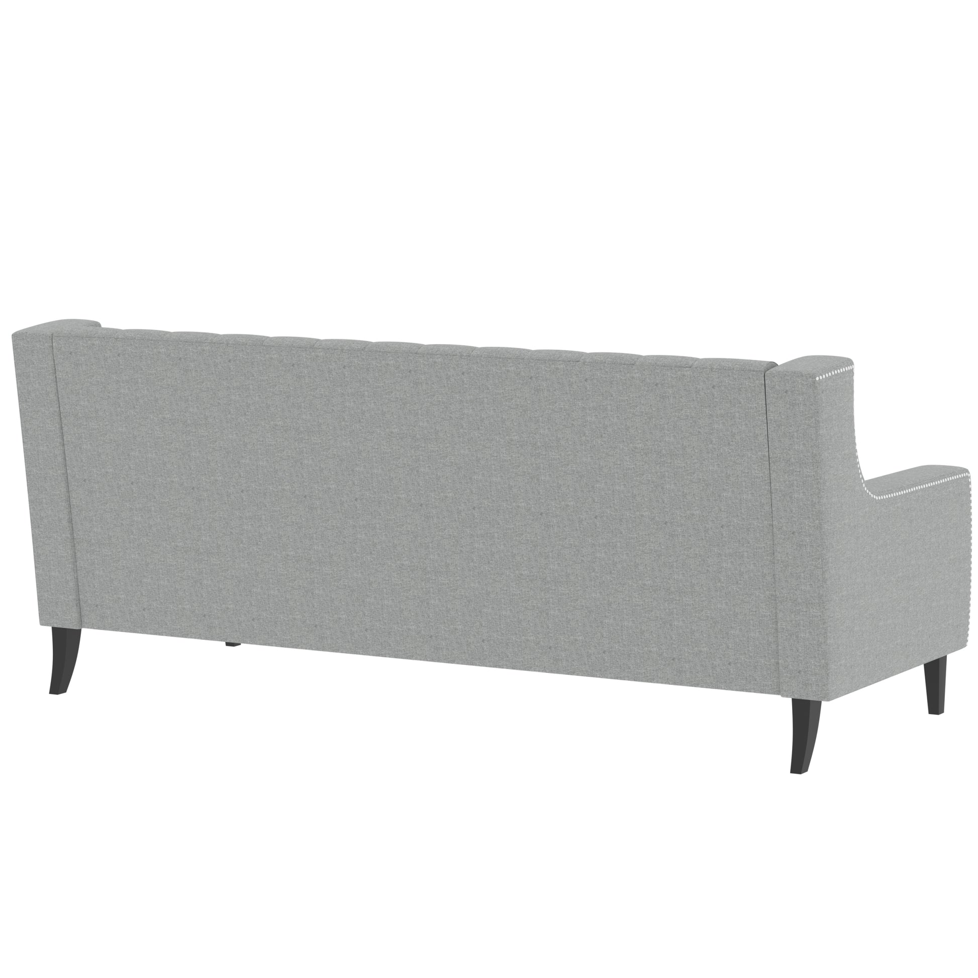 78.75'' 3 Seater Sofa, Button Tufted Backrest With Comfy Cushion, Mid Century Modern Couches For Living Room, Upholstered Comfy Sofa Couch For Bedroom, Apartment Grey Polyester 3 Seat