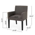 Arm Chair Dark Grey Fabric
