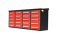 7' Garage Storage Cabinets With Workbench 20 Drawers Red Steel