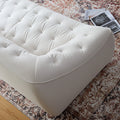 Wks10W White Sofa Withdurable Fabric, Solid Wood Frame, High Density Sponge Filler White Fabric 2 Seat