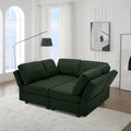 4 Seat Sofa Bed Upholstered Sofa Sleeper, Space Saving Sof Bed2 Seat Sofa With Storage Space Under Seatsall Arms And Backs Adjustabled For Ultimate Comfort Seating Green Green Polyester 4 Seat