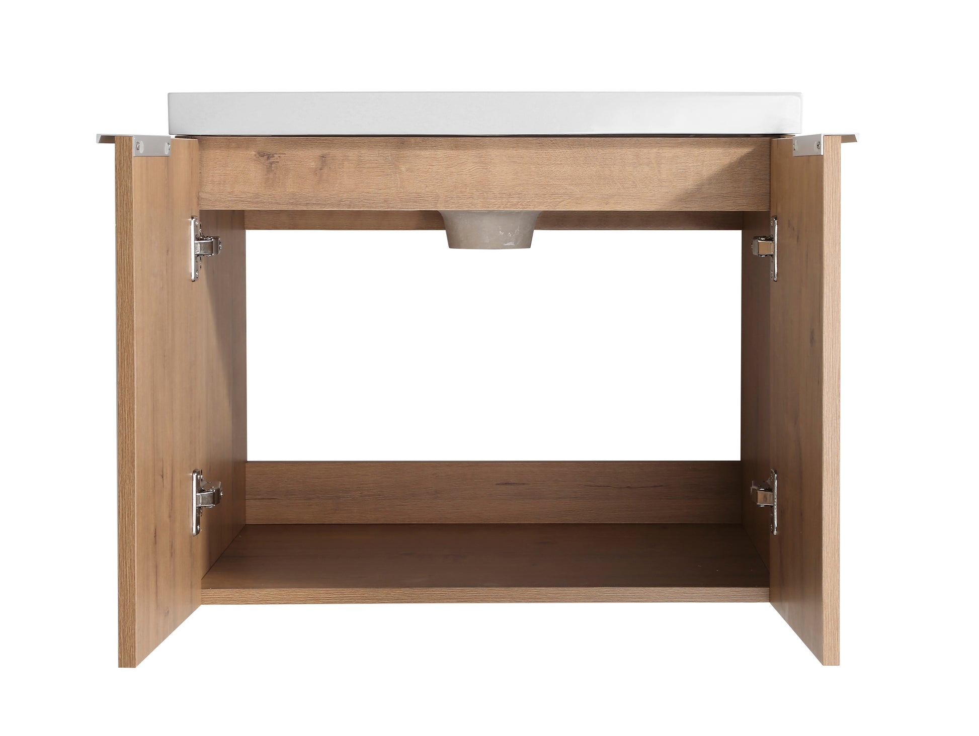 24" Wall Mounted Bathroom Vanity With Sink And Side Cabinet, Soft Close Doors,00112Imo X 2 00624Imo Combination Cabinet Kd Packing Imitative Oak Bathroom Modern Plywood Plywood