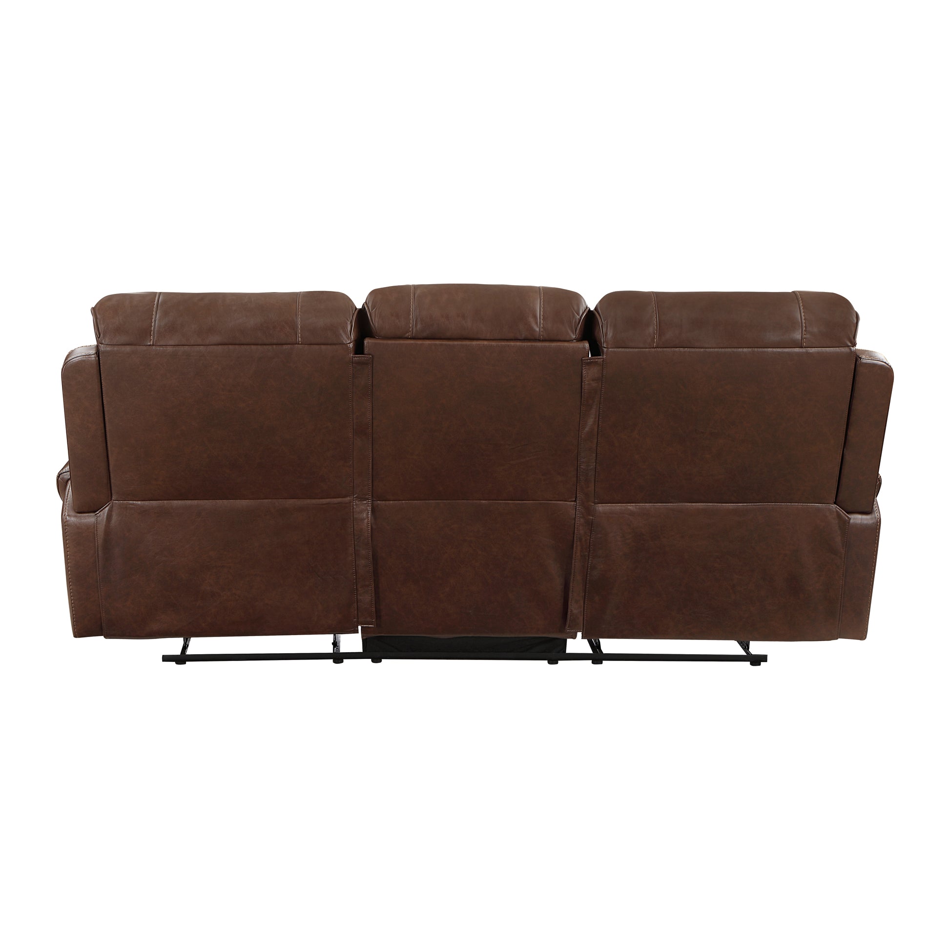 Comfortable Reclining Sofa 3Pc Set Brown Faux Leather Upholstered Reclining Sofa Loveseat Swivel Reclining Chair Trim, Power Usb Ports, Cupholders, Modern Living Room Furniture Brown Faux Leather Wood Primary Living Space Modern Plywood,Solid Wood 6 Seat