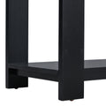 Distinctive Features Of A Minimalist Console Table With Bottom Shelf And Four Legs, Suitable For Entryway, Hallway, Living Room, Foyer, Corridor Black Primary Living Space American Design Shelves Mdf