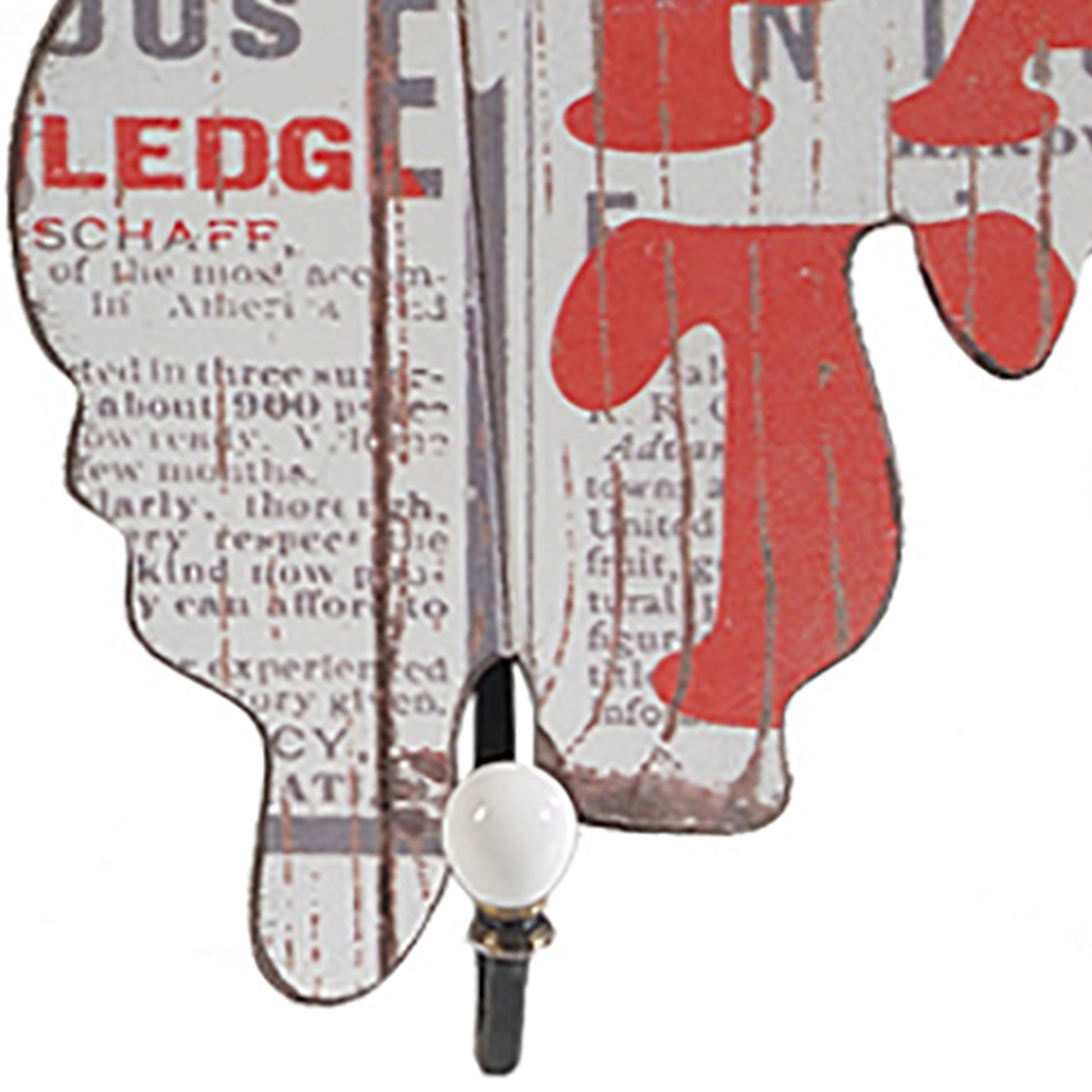 Butterfly Shaped Newspaper Print Wall Decor, Set Of 2, Multicolor Multicolor Wood Metal