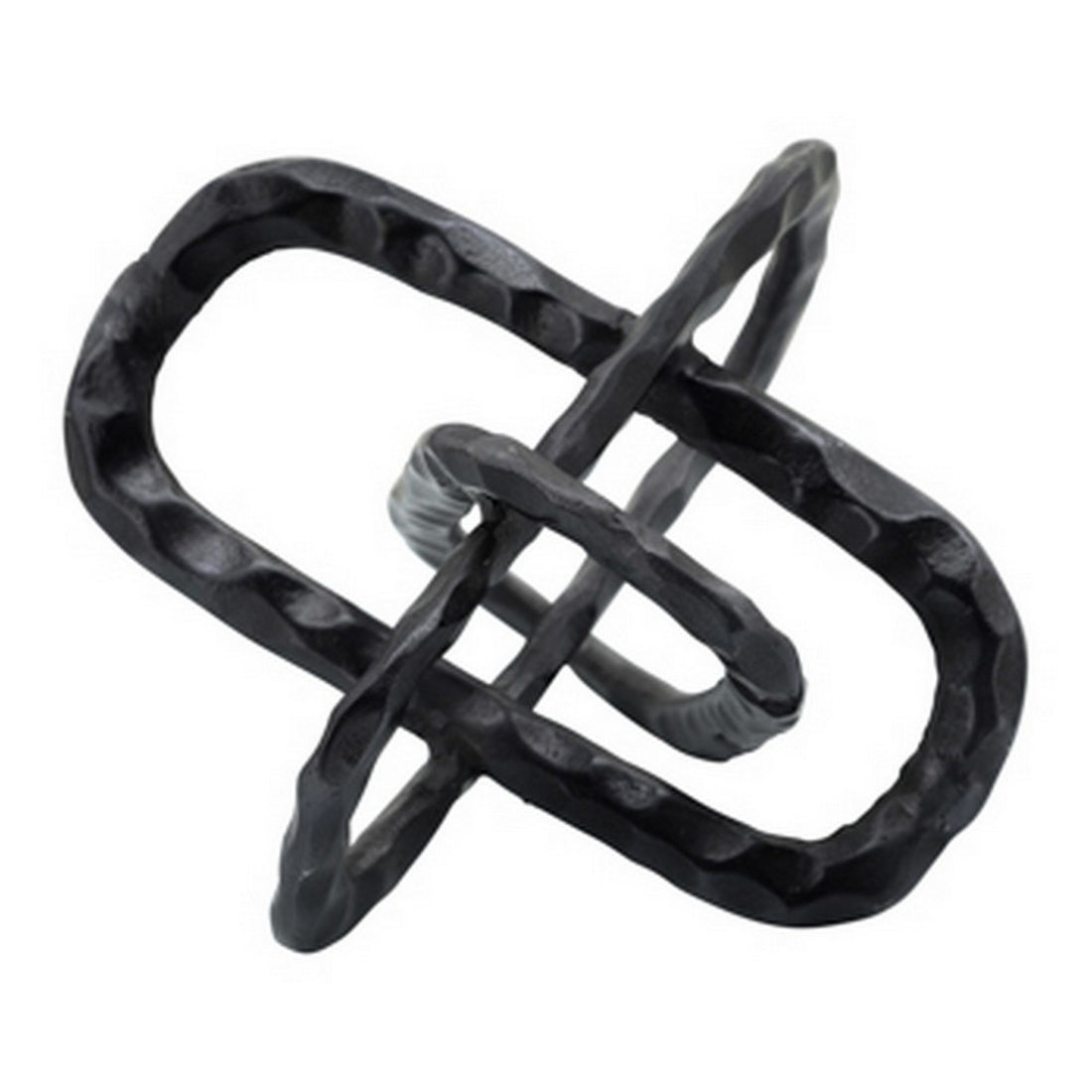 Metal Accent Decor With Oval Shaped Inters, Gray Gray Metal