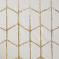 Total Blackout Metallic Print Grommet Top Curtain Panel Only 1 Pc Panel Ivory Gold Microfiber