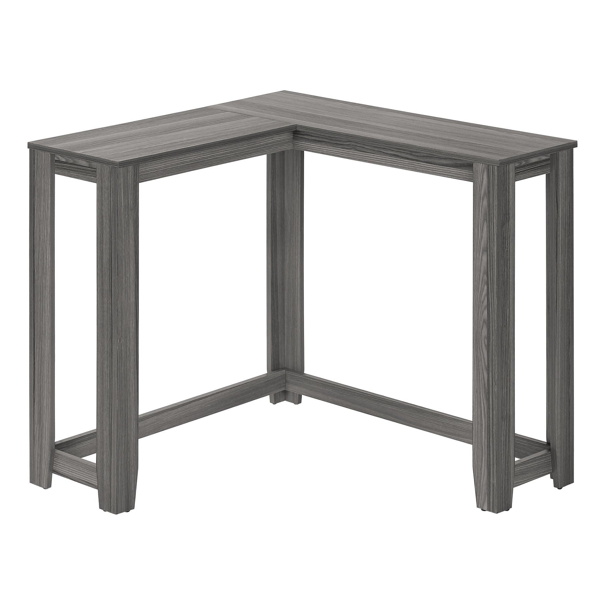 Accent Table, Console, Entryway, Narrow, Corner, Living Room, Bedroom, Grey Laminate, Contemporary, Modern Grey Particle Board