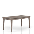 Rustic Gray Dining Table Two Storage Drawers And Leaf Gray Solid Wood Mdf