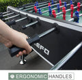 Foosball Table Soccer Arcade Games: Foosball Tables Adult Size For Home, Game Room, Bar Competition Sized Football Table W 2 Balls, 2 Drink Holders, Table Soccer Game For Kids And Adults Balls Sports Black Gym Gym Mdf Iron