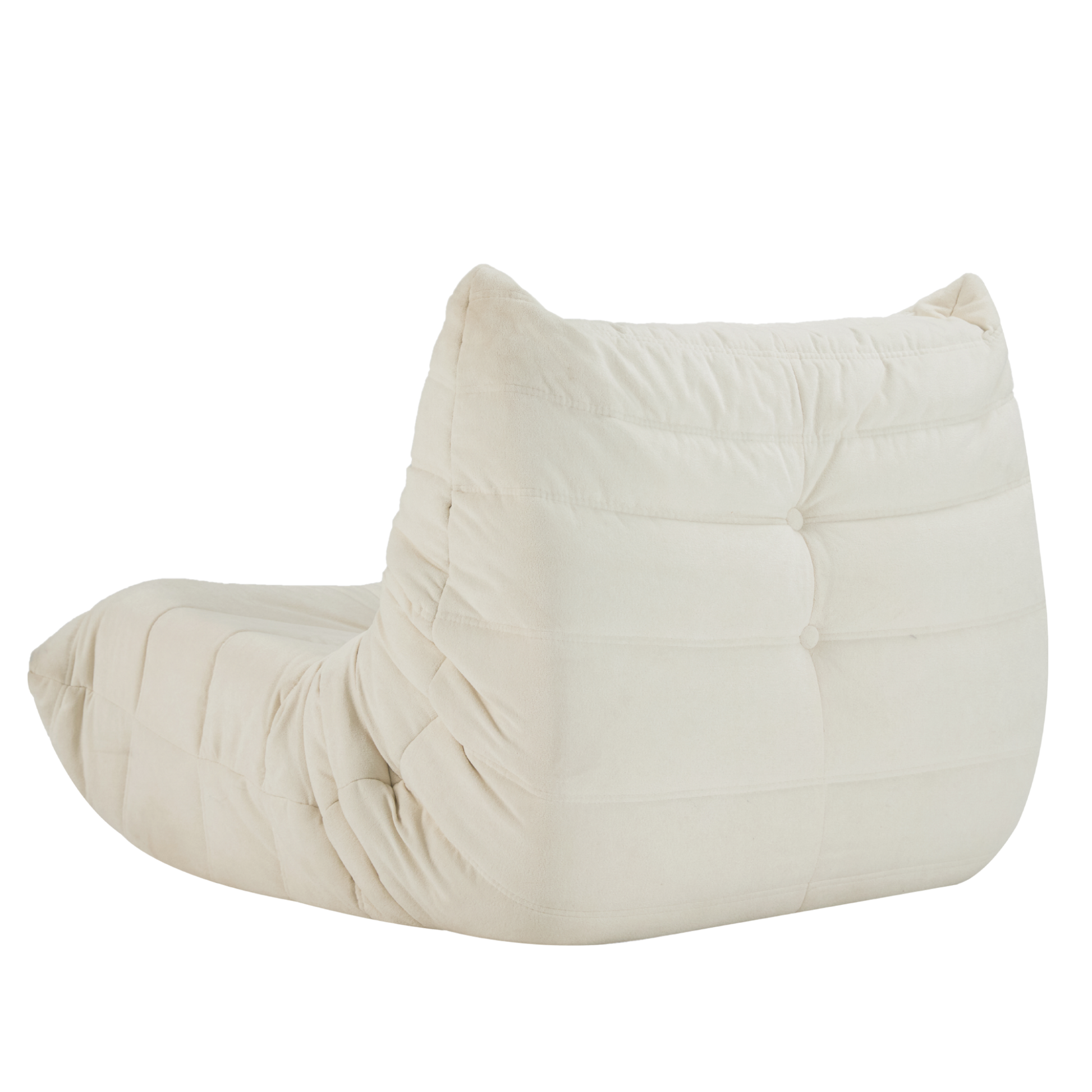 No Installation Bean Bag Chair Big Beanbag Chair For Adults Bean Bag Lounger Foam Chair For Home, Apartment, Living Room Or Gaming Venue Sofa In A Box Off White Polyester Primary Living Space Art Deco Armless Foam Polyester Blend