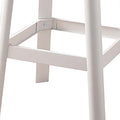 Natural And White Armless Bar Stool With Crossbar Support Natural White Bedroom Farmhouse Pine 1 Wood Metal