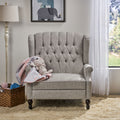 One And Half Seater Recliner Light Grey Fabric