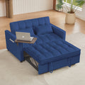 Blue Velvet Loveseat Sofa Bed Blue Wood Tufted Back Square Arms Foam Velvet 2 Seat