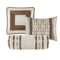 7 Piece Comforter Set Taupe Brown Queen Queen Taupe Brown Polyester