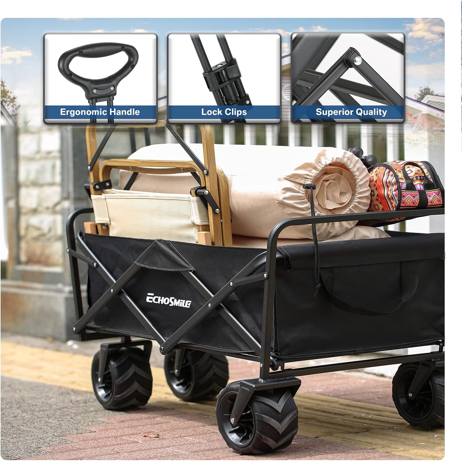 Black Folding Campers Black Metal