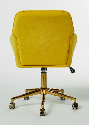 Ys Office Chair Bright Yellow Velvet