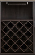 Espresso 2 Door Wine Cabinet With Stemware Rack Espresso Kitchen Mdf