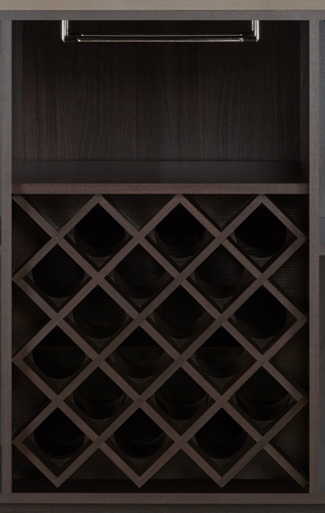 Espresso 2 Door Wine Cabinet With Stemware Rack Espresso Kitchen Mdf