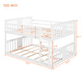 Full Over Full Bunk Bed With Ladder, White Old Sku :Lp000207Aak Full White Solid Wood