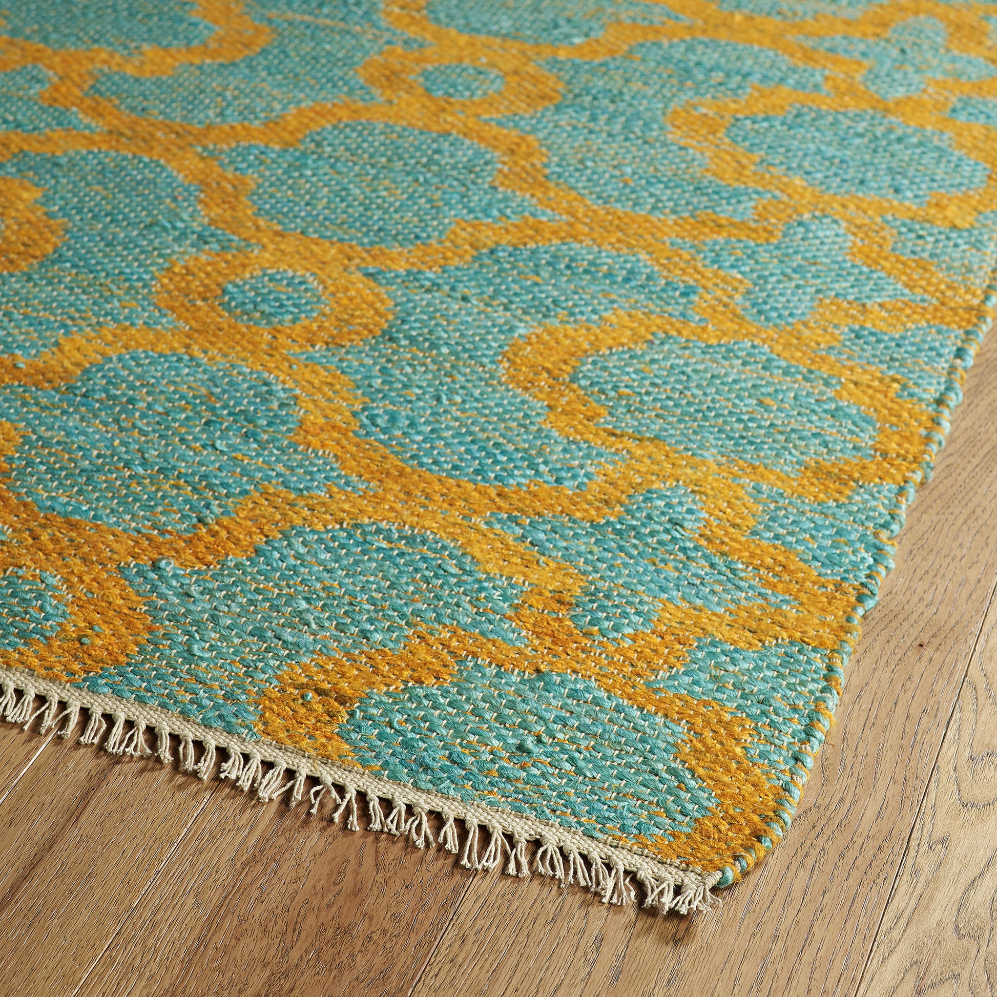 Casual, Contemporary, Modern, Transitional, Kids, Textured Loop Pile 5' X 7'9" Rectangle Area Rug Turquoise Jute