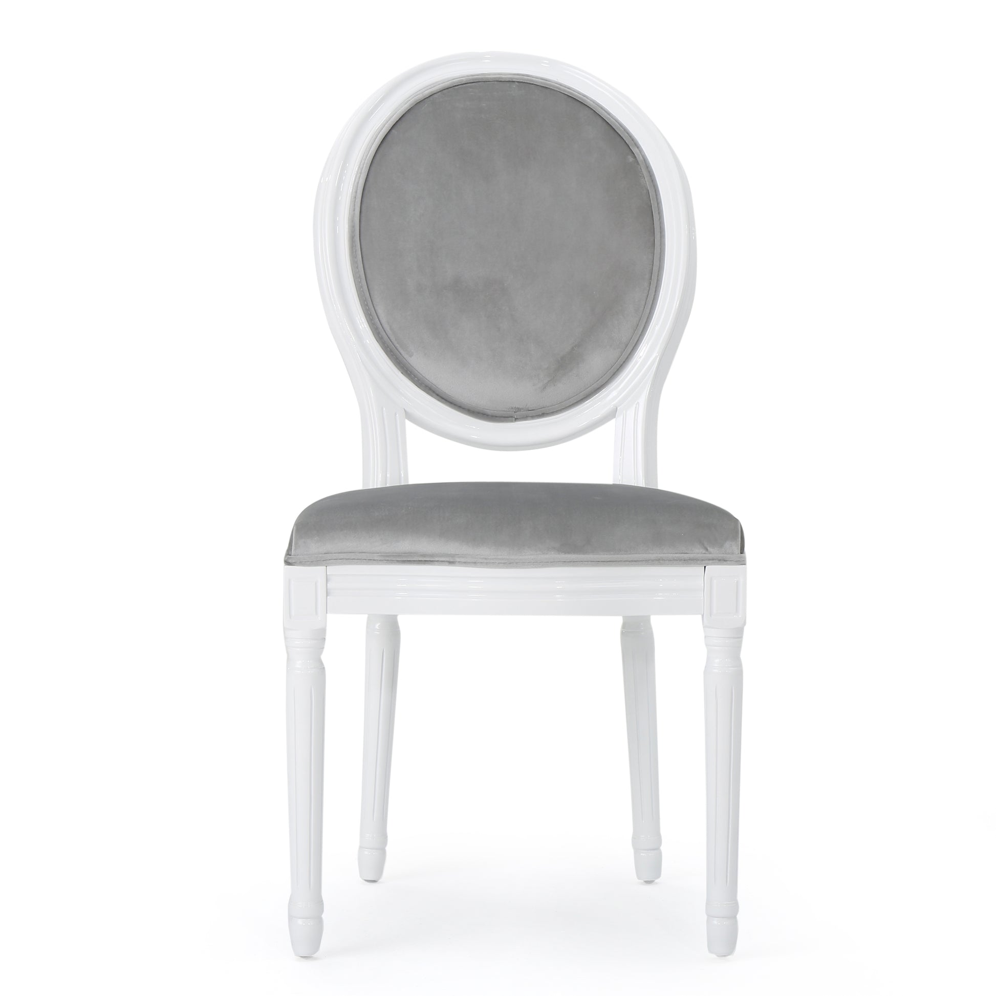 Kd Dining Chair Set Of 2 Grey Velvet