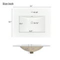 24 Inch Wall Mounted Bathroom Vanity With 2 Drawers Ideal For Small Bathrooms Green Bathroom Mdf