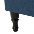 Hyatt Storage Ottoman Navy Blue Fabric