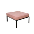 Rajni Patio Ottoman, Pink Fabric & Black Finish Ot01768 Pink Fabric