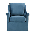 Deanna Swivel Chair Blue Solid Wood