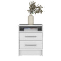 Nightstand Chase, Bedroom, White White 2 Drawers Bedroom Modern Engineered Wood