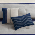 7 Piece Faux Suede Comforter Set Blue Cal King California King Blue Polyester