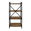 Metal Pipe Shelf With Fir Wood Black Metal & Wood