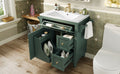 30'' Bathroom Vanity With Top Sink, Modern Bathroom Storage Cabinet With 2 Drawers And A Tip Out Drawer, Single Sink Bathroom Vanity Same As Sw000143Aaf Green Bathroom Modern Solid Wood Mdf Resin