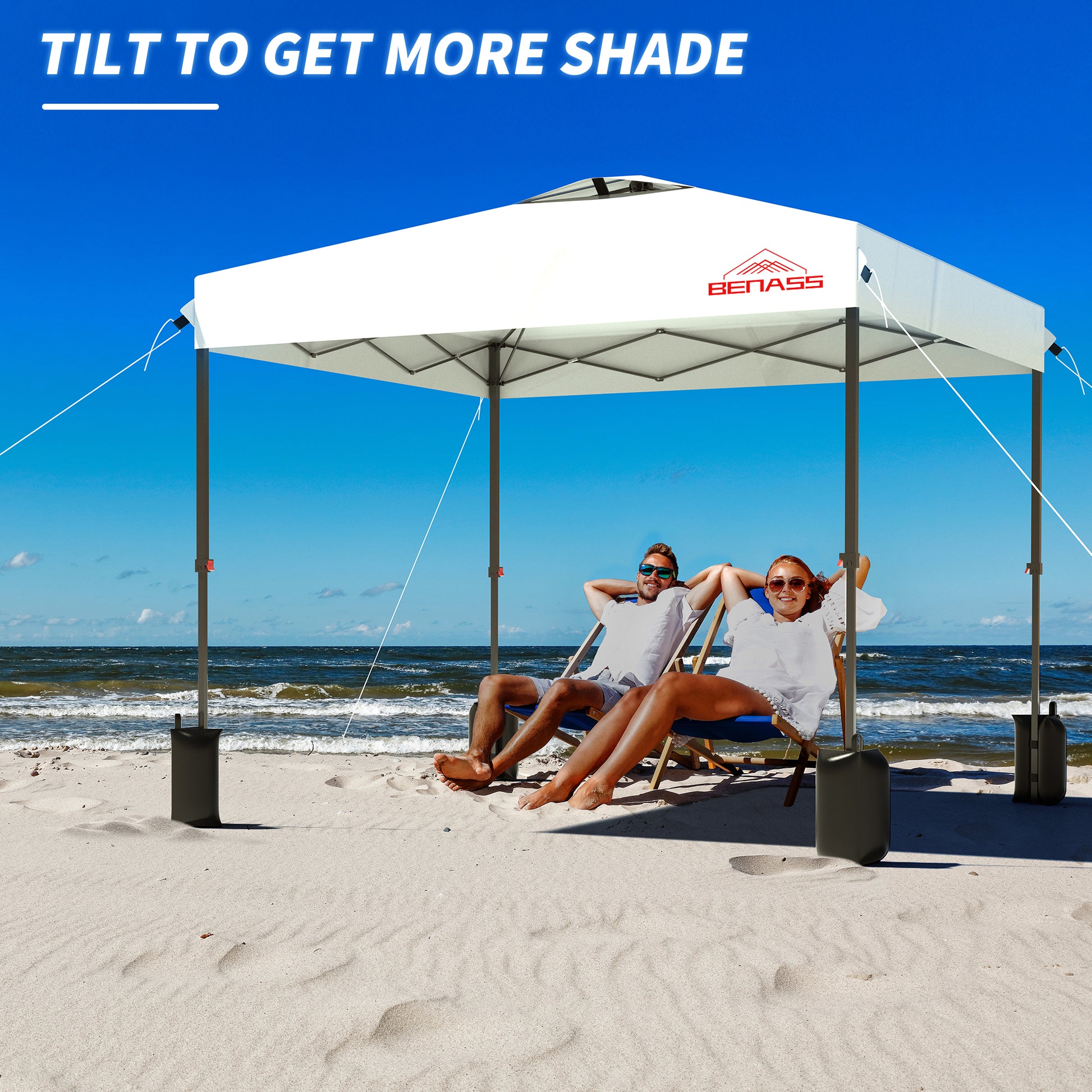 easy pop up party tent 10X10 Pop Up Canopy With Sidewalls, Easy Up Canopy Tent, Heavy Duty Tents For Parties, One Person Set Up Event Tent, White White Steel